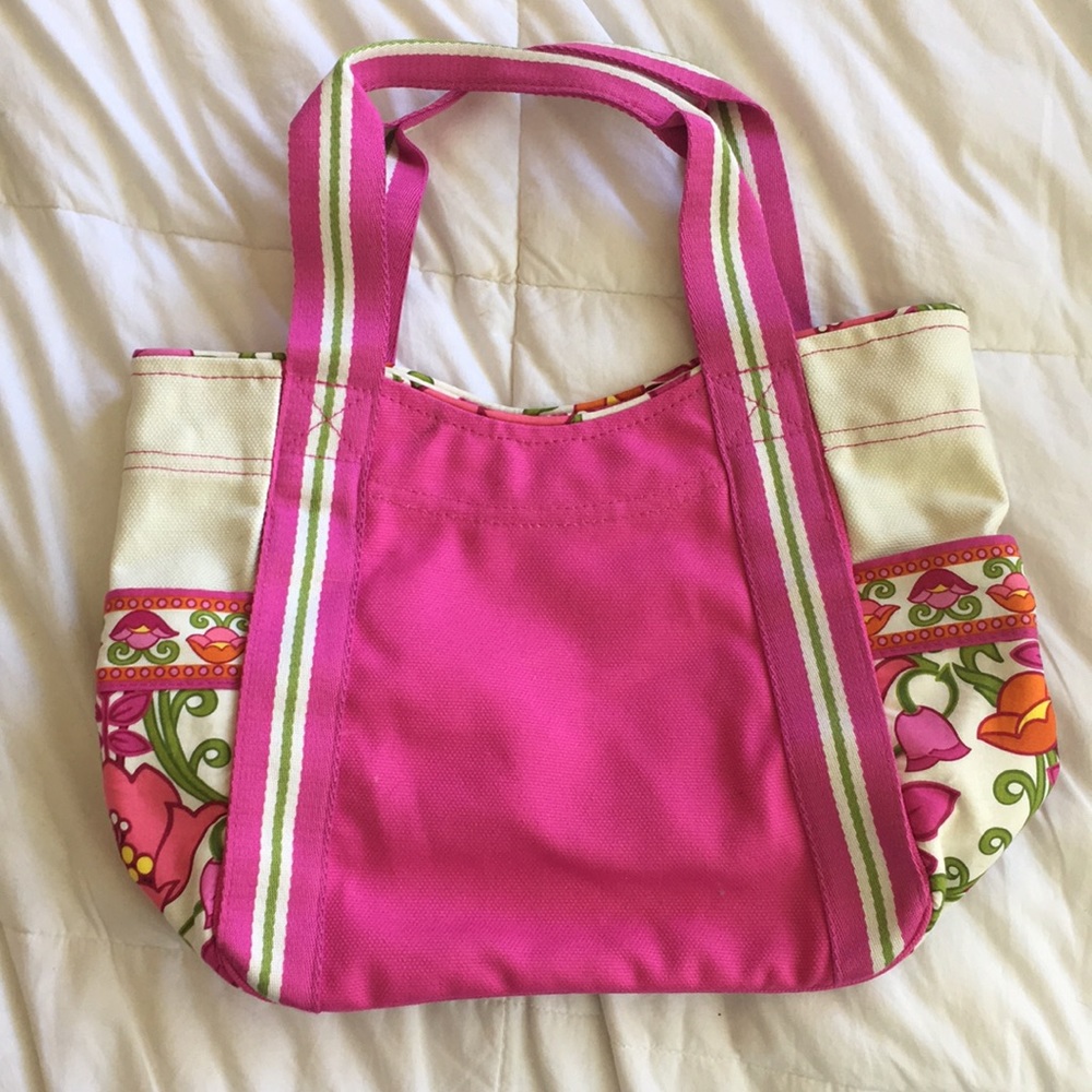 SALE Vera Bradley  Pink Floral Tote 14x16